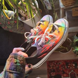 Super Fun Flame Kids Converse US Size 2